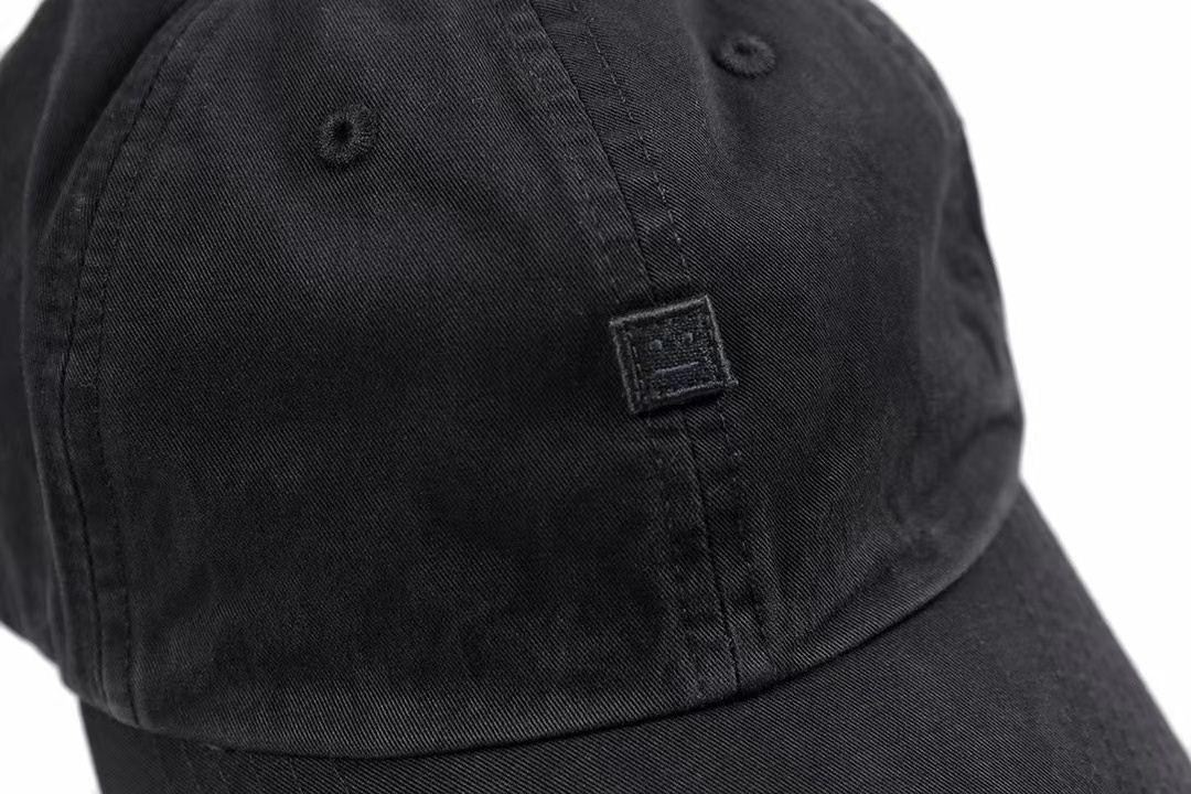 网红Countenance Cotton Washed Baseball Cap笑脸贴花水洗棒球帽