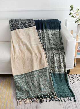 Dulcis沙发巾棉四季正反两用雪尼尔沙发巾全盖毛巾毯户外露营盖毯