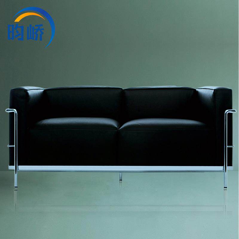 LC3Sofa简约现代不锈钢海绵懒人沙发椅双人三人真皮皮艺沙发环保