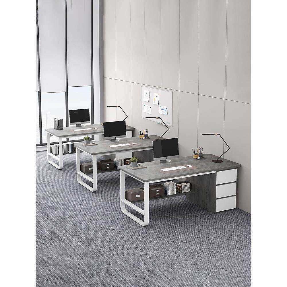 办公桌简约现代职员桌椅组合员工位办公室桌子家用卧室台式电脑桌