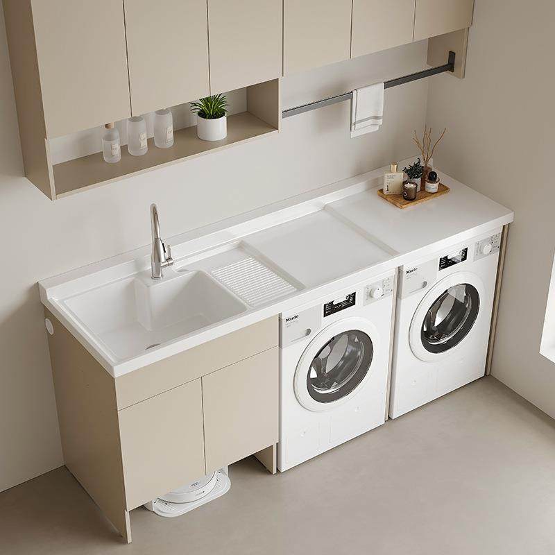 阳台柜蜂窝铝洗衣机柜一体洗衣机烘干机并排放组合柜双机柜洗衣柜