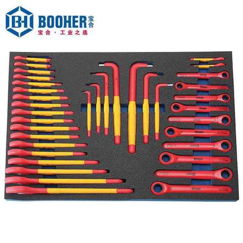Booher宝合BH020060637件VDE绝缘扳手组套绝缘工具套装绝缘扳手