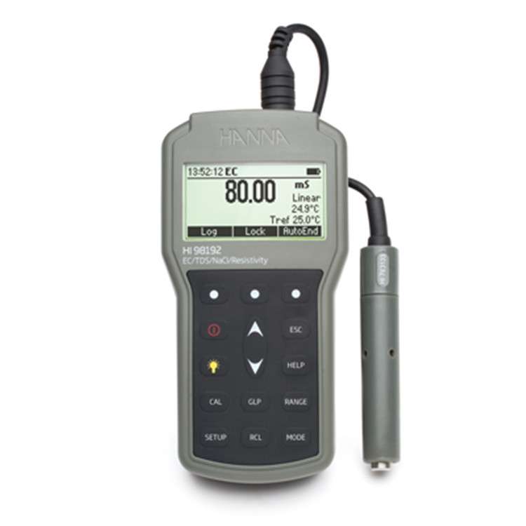HANNA HI98192 微电脑EC-TDS-电阻率-NaCI-°C测定仪
