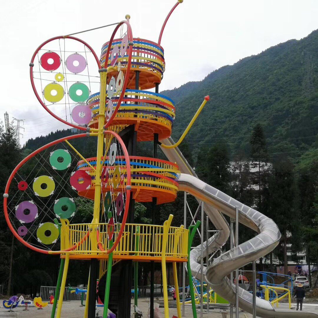 儿童游乐设备乐园螺旋滑滑梯大型小区户外非标无动力设备