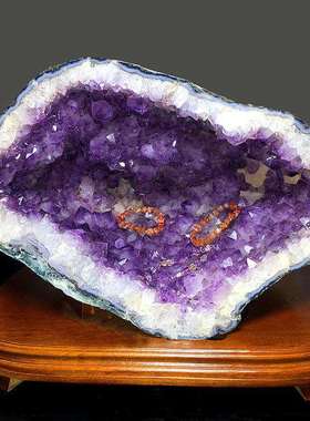 矿区直销天然紫水晶洞紫晶簇钛晶玛瑙聚宝盆钱袋子原矿石消磁摆件