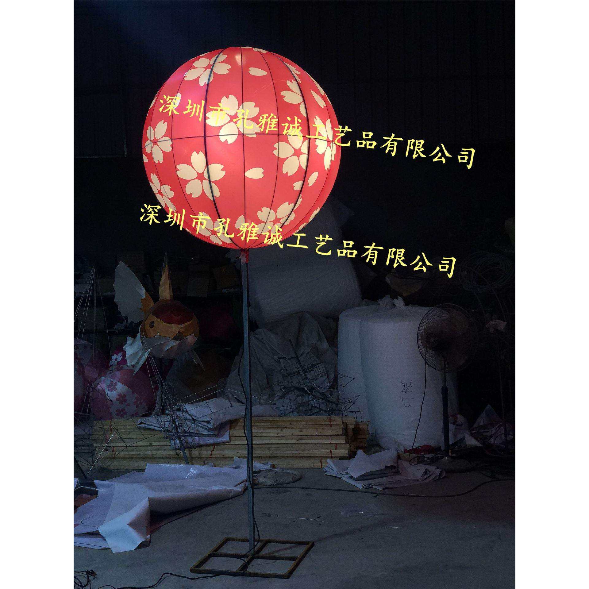 日式灯笼花灯中秋节花灯餐厅吊饰铁艺发光造型橱窗电影道具新年
