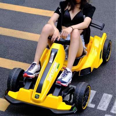 新款萨玛特儿童电动卡丁车漂移车可坐人带遥控可充电玩具汽车童车