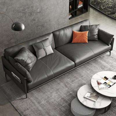 办公沙发商务接待现代简约会客单人三人位办公室沙发茶几组合套装