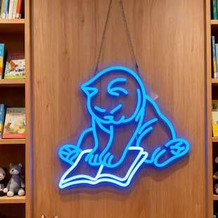 阅读猫灯牌室内发光灯牌霓虹灯led霓虹灯招牌广告牌指示牌