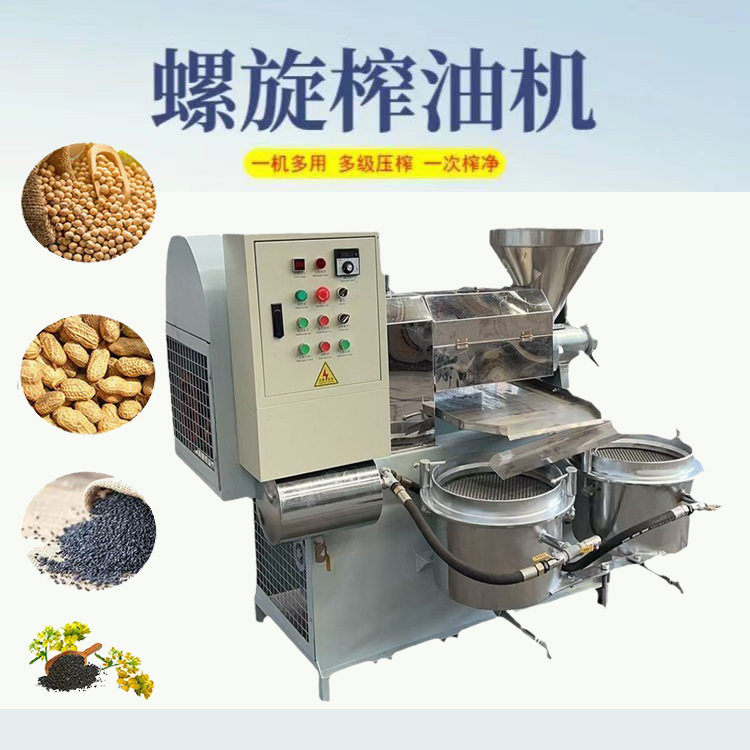 中小型螺旋榨油机花生菜籽核桃