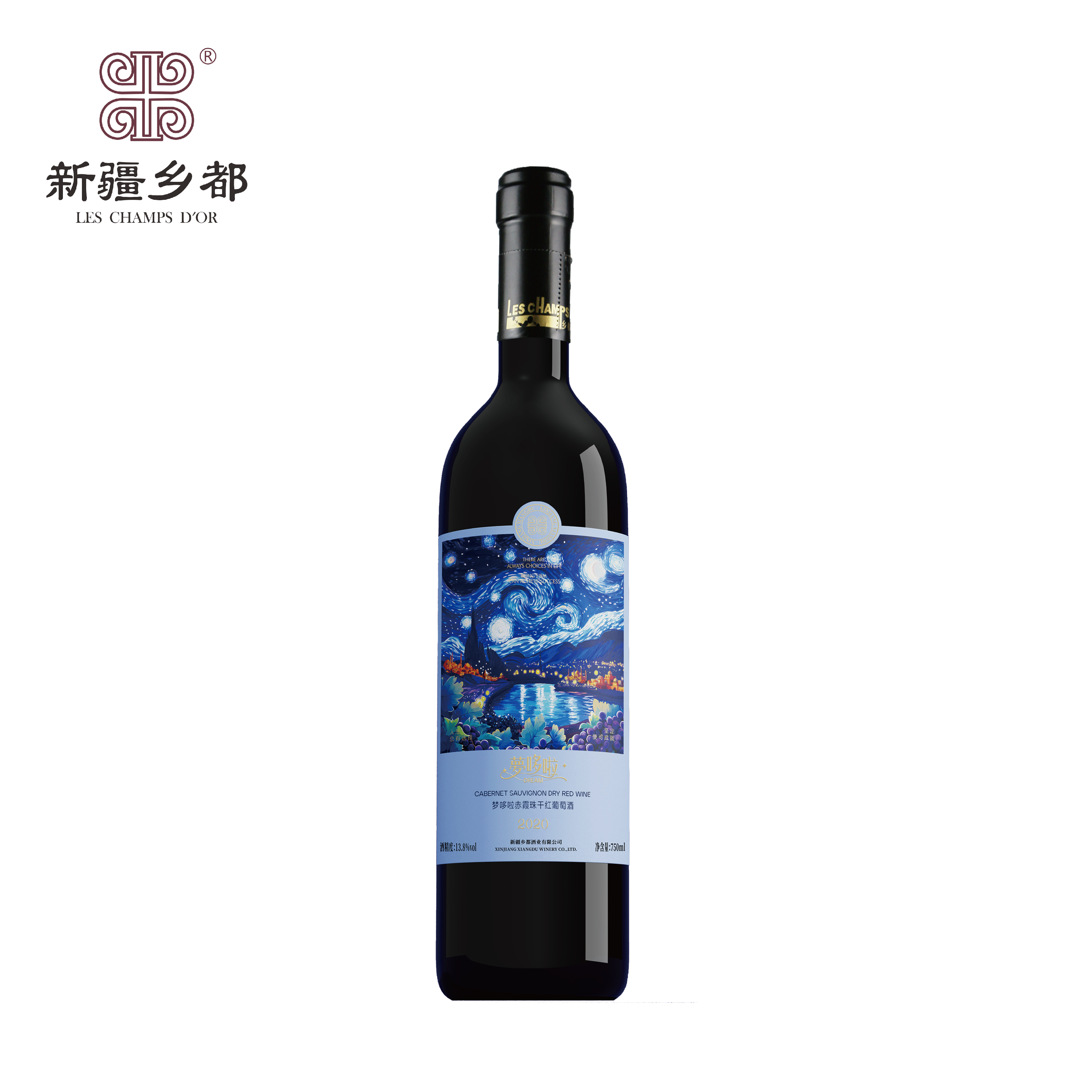 红酒 梦哆啦赤霞珠干红葡萄酒 新疆特产 国产红酒