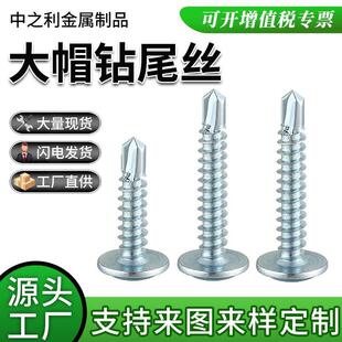 国标十字大扁头钻尾丝自攻自钻燕尾钉大圆头华司螺丝十字圆头