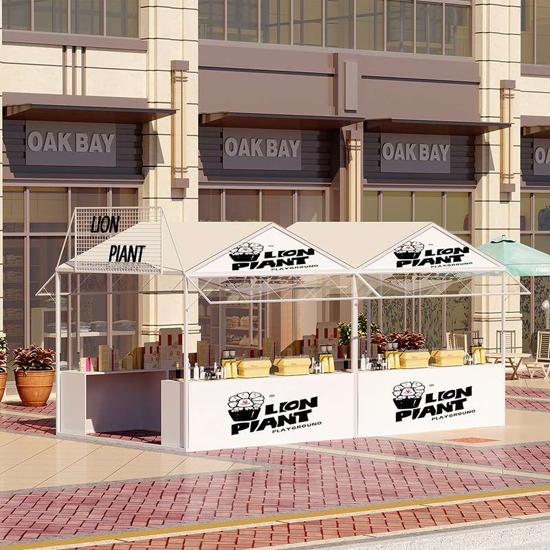 网红商业街夜宵烧烤摊位架大型夜市美食节活动棚架创意市集展示架