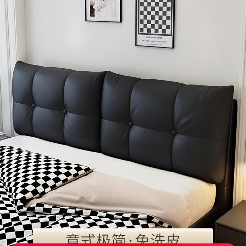 F黑白简约风软包床头靠垫大靠背床头罩榻榻米新款可拆洗可N