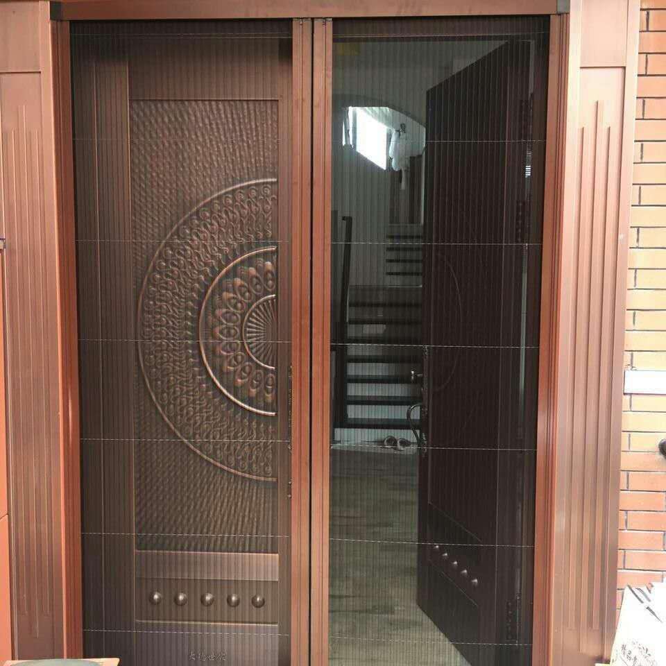 安徽门窗供应链式无轨纱门铝合金折叠网隐形纱门