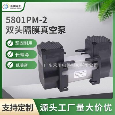 5801PM2双头隔膜真空泵12V24V低电压低功率负压泵稳定电机泵