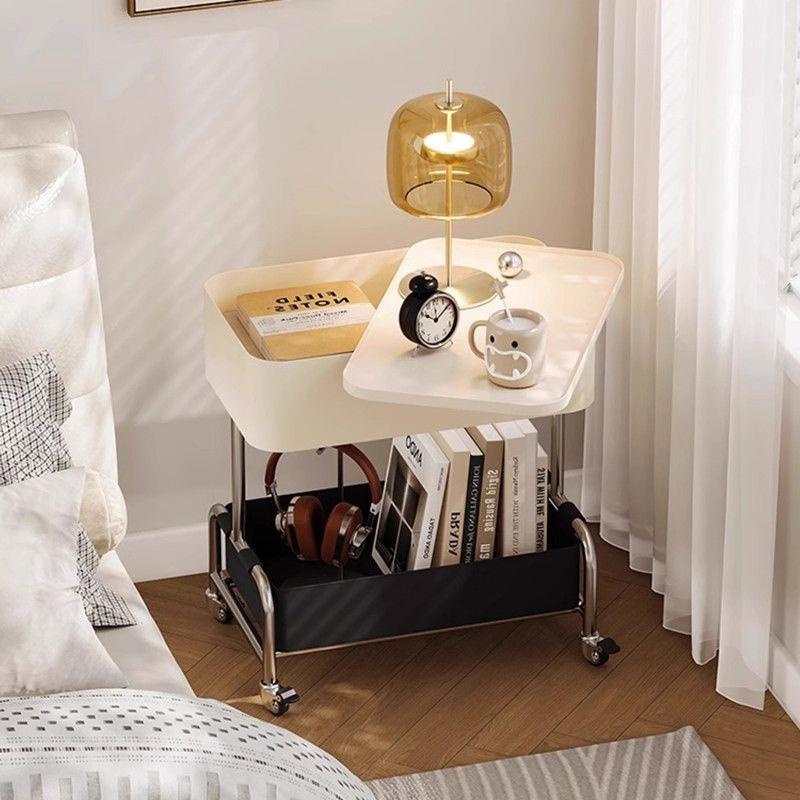 可移动床头置物架卧室小型床头柜2025新款轻奢感家用收纳边几