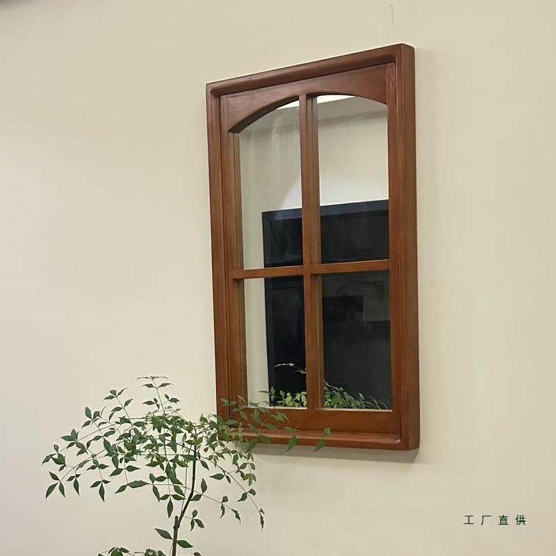 法式复古墙上装饰镜家用客厅餐厅镜仿窗户镜子实木壁挂假窗镜子,纺织面料/辅料/配套,纺织机械配件,淘宝优惠券,粉丝福利购,淘宝优惠卷