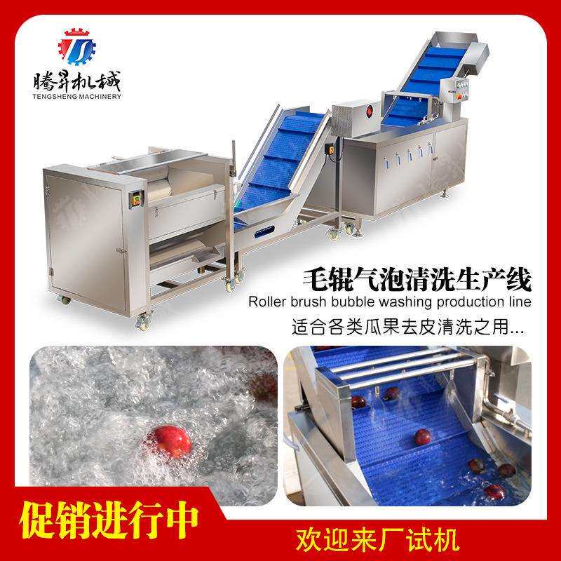 净菜配送果蔬清洗作业线果蔬清洗去皮线土豆去皮清洗作业线