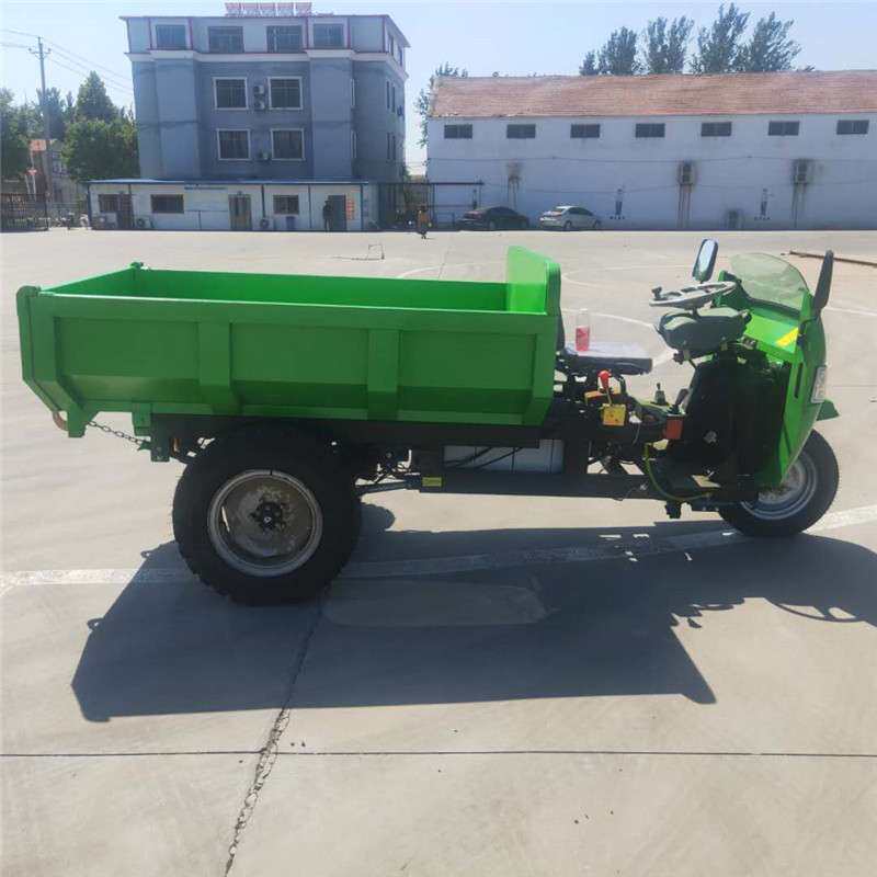 载重2吨电动工程三轮车 小型柴油版自卸工地拉沙拉灰工程三轮车