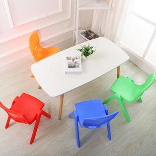 塑料小凳子带背靠椅家用矮凳小号北欧幼儿园熟胶凳子儿童小孩加厚