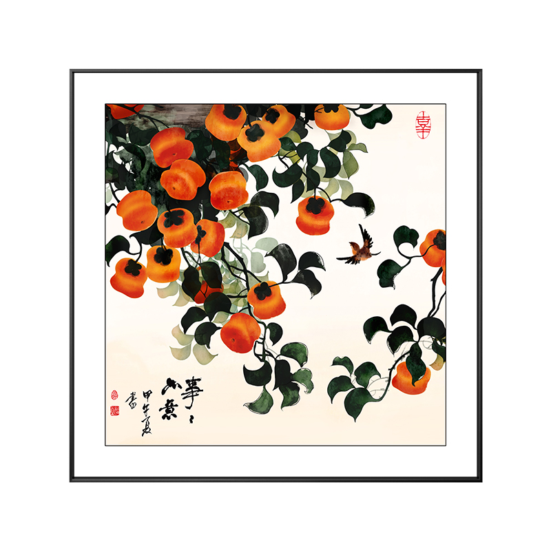 速发餐厅装饰画新中式玄关水果挂画中国风饭店厨房Q墙面壁画客厅图片