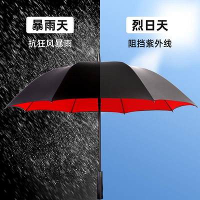 PEJAFAN雨伞大号加厚加固结实防风直长柄伞男女超大双人广告定制