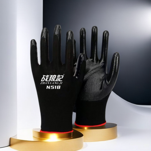 战狼记N518手套劳保工作耐磨防滑丁腈橡胶劳动工地干活手套男薄款