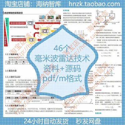 毫米波雷达技术资料前视成像实例matlab彷真案例测距感测器原理