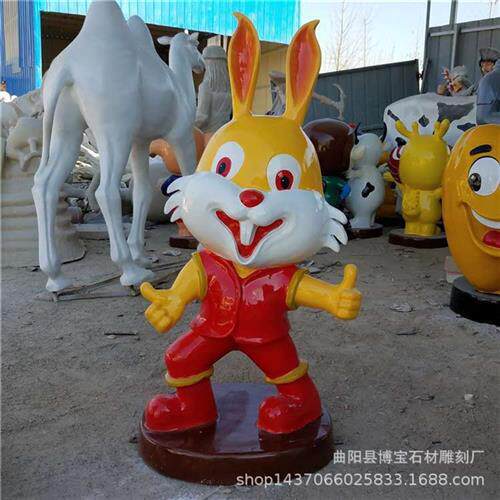 玻璃钢卡通人物雕塑饭店门口迎宾人物店小二龙虾迎宾雕塑现货