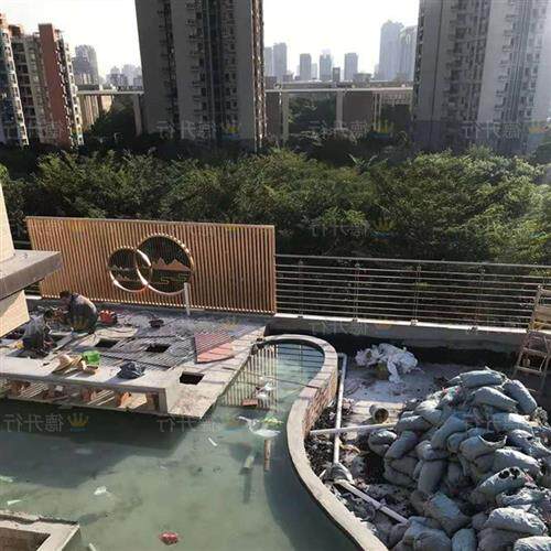 户外大型雕花祥云山水金属格栅装饰玫瑰金不锈钢屏风假山背景墙
