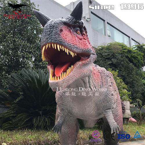 机械电动食肉牛龙模型制作厂家凶猛灵动恐龙模型摆件声光电结合.