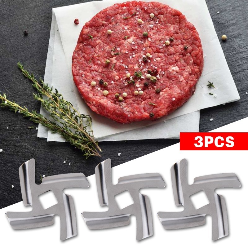 极速New 1Pc/3Pcs Inner Hole 8mm Meat Grinder Parts Blade Fit