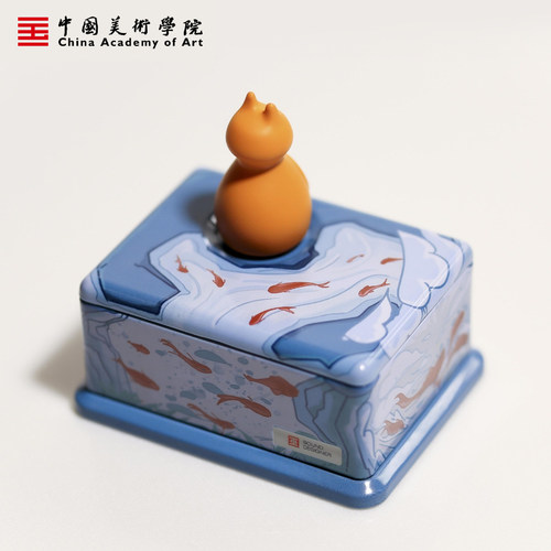 中国美术学院猫年年有鱼八音盒音乐剧猫发条音乐盒猫咪中秋节礼物