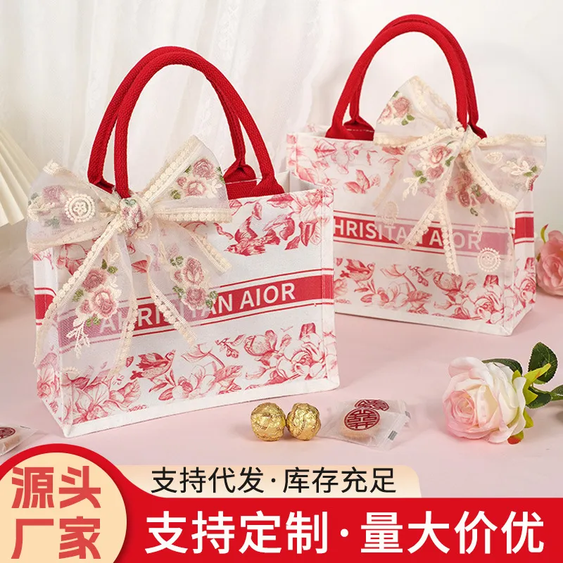 春节礼包袋结婚伴手礼手提帆布袋