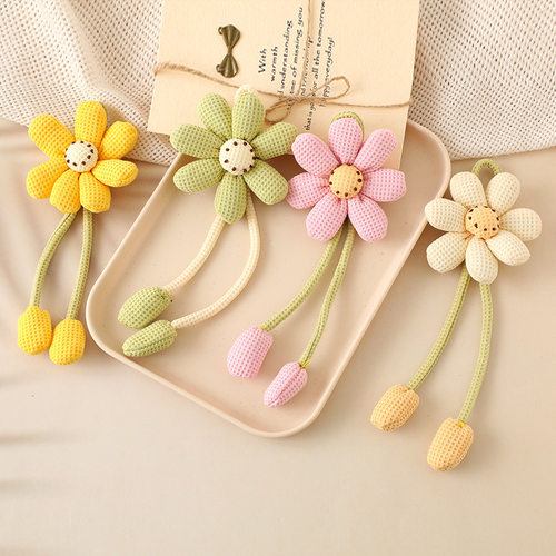 diy手工针织花朵挂件饰品配件