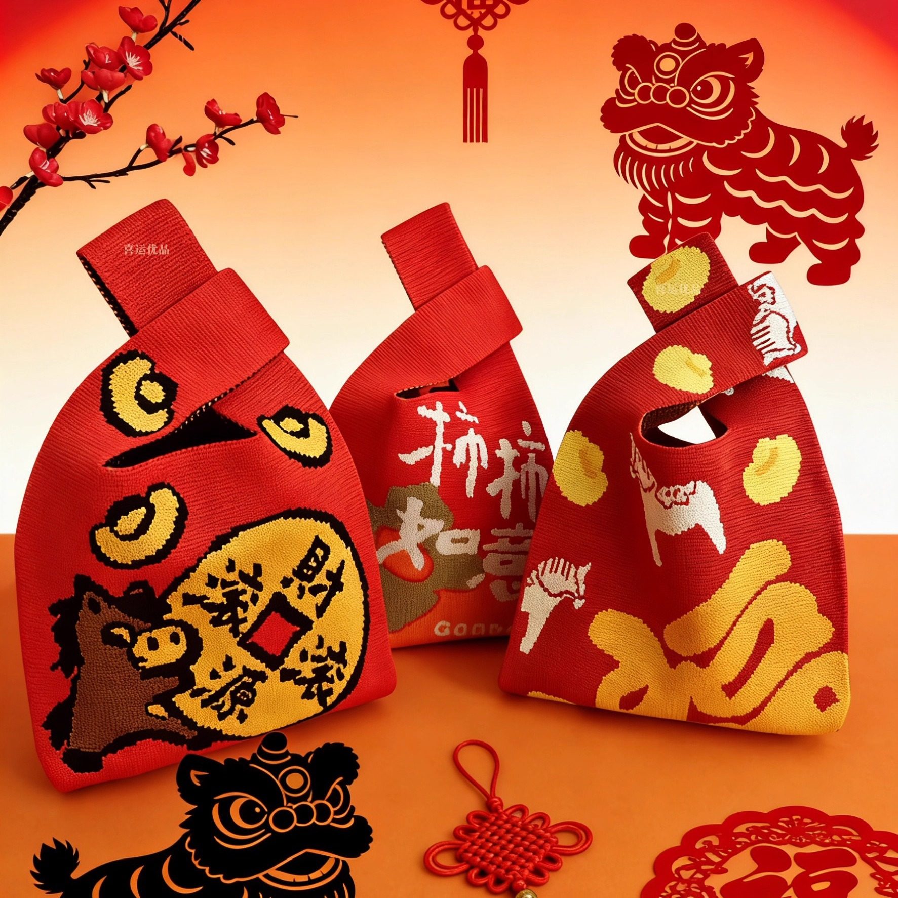 马年主题手腕包伴手礼新年手提袋