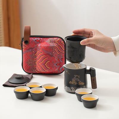 速发整套茶具便携游旅行套装旅外露营户式功夫泡茶喝茶随行快客杯