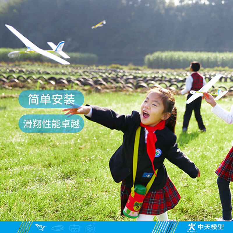 速发中天模型 新天鹰泡沫飞机模型摆件航模手抛儿童玩具 航空航天