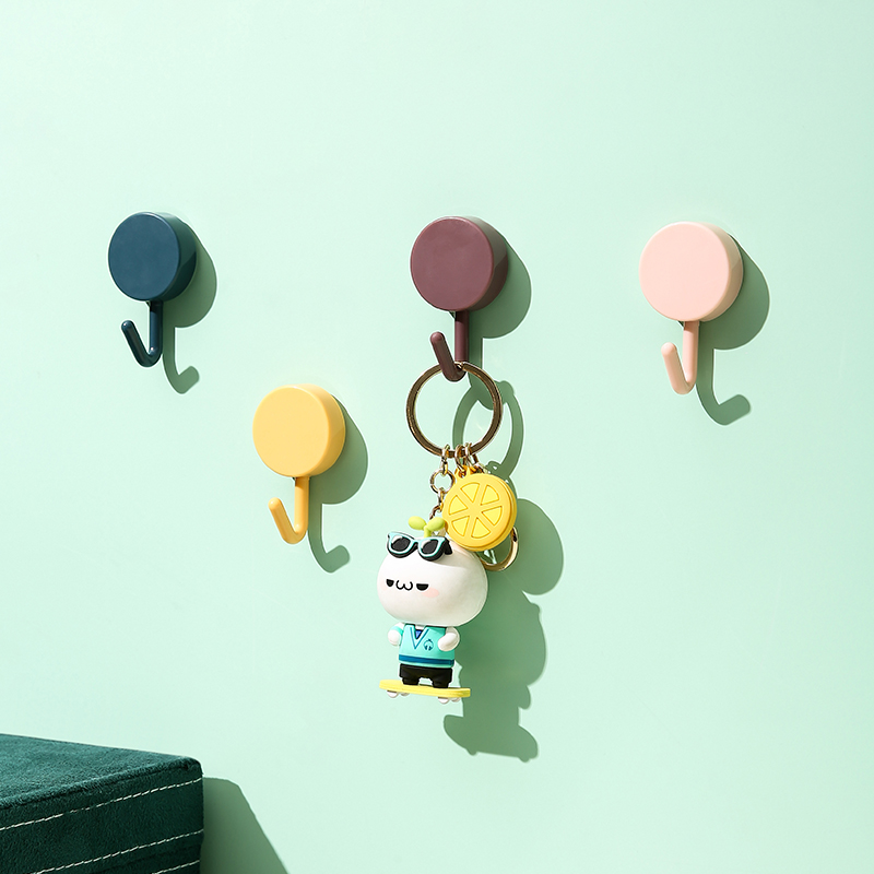 速发多室能免打孔挂钩强门粘胶墙壁挂物厨房浴功力后挂钩墙上粘钩