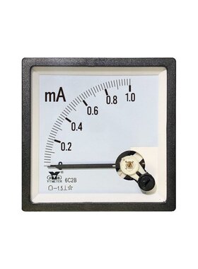 6C2B直流毫安表100ma 200ma 300ma指针电流表CP80 be80 75*75mm