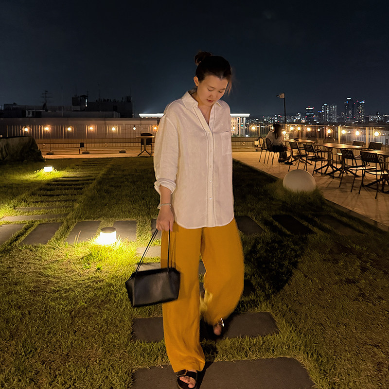爱自然AJDE|呼吸-天丝亚麻砂洗显瘦百搭休闲西装裤09