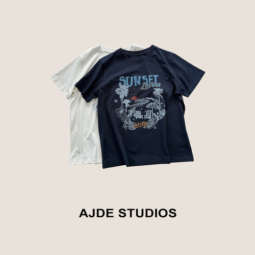 AJDE｜SUNSET度假T夏季时尚印花显瘦休闲百搭短袖09