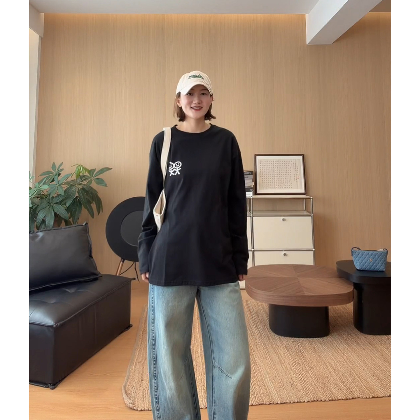 AJDE｜Urban火柴人黑白大T恤图片