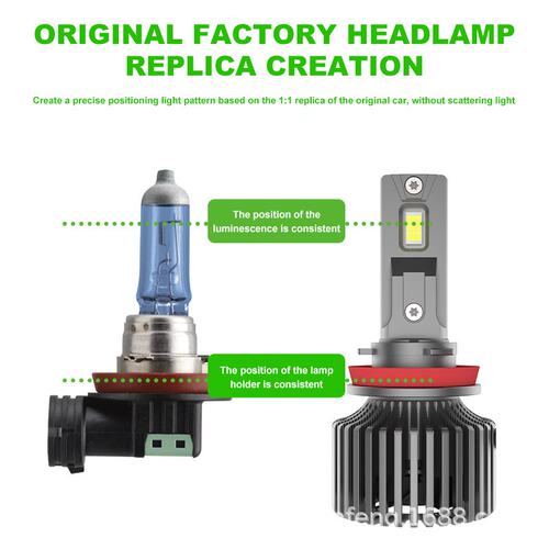 汽车LED大灯双铜管新款高亮车灯改装H11雾灯H4灯泡适用于拉达大灯