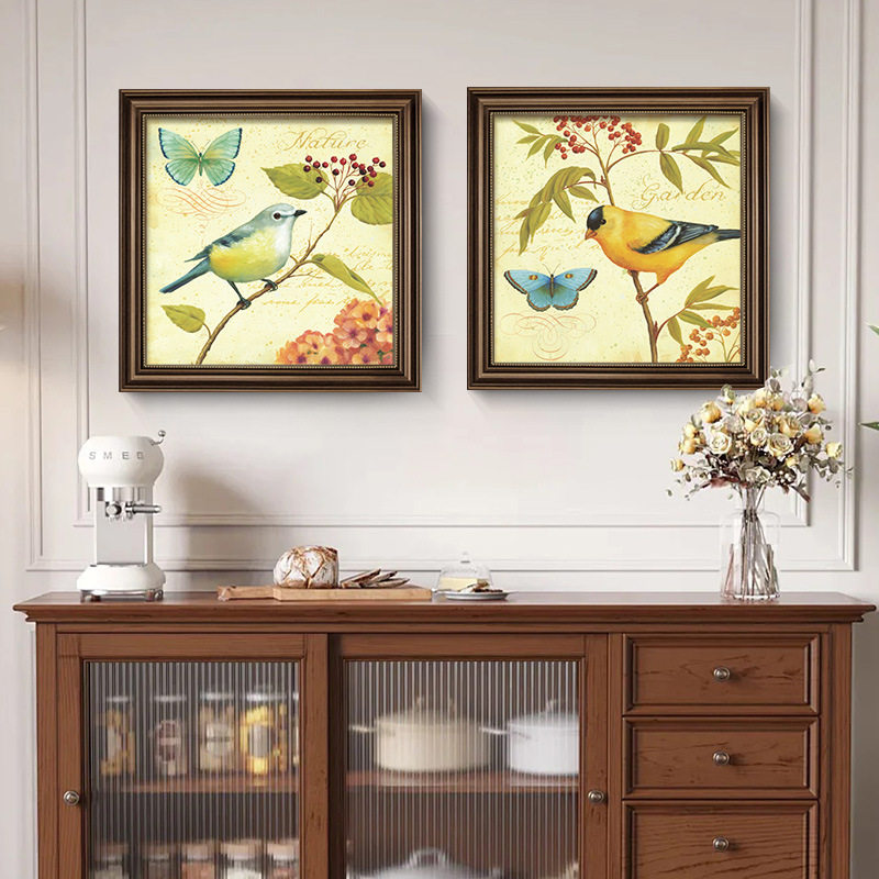 美式乡村复古花鸟卧室床头卫生间挂画欧法式客厅沙发背景墙装饰画,家居饰品,现代装饰画,淘宝优惠券,粉丝福利购,淘宝优惠卷