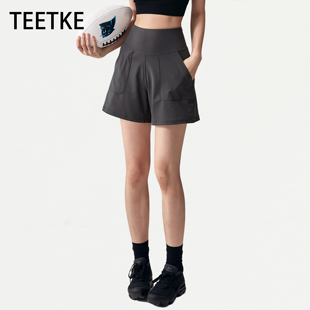 百搭高腰显瘦热裤 TEETKE美式 新款 女2025夏季 复古运动休闲短裤