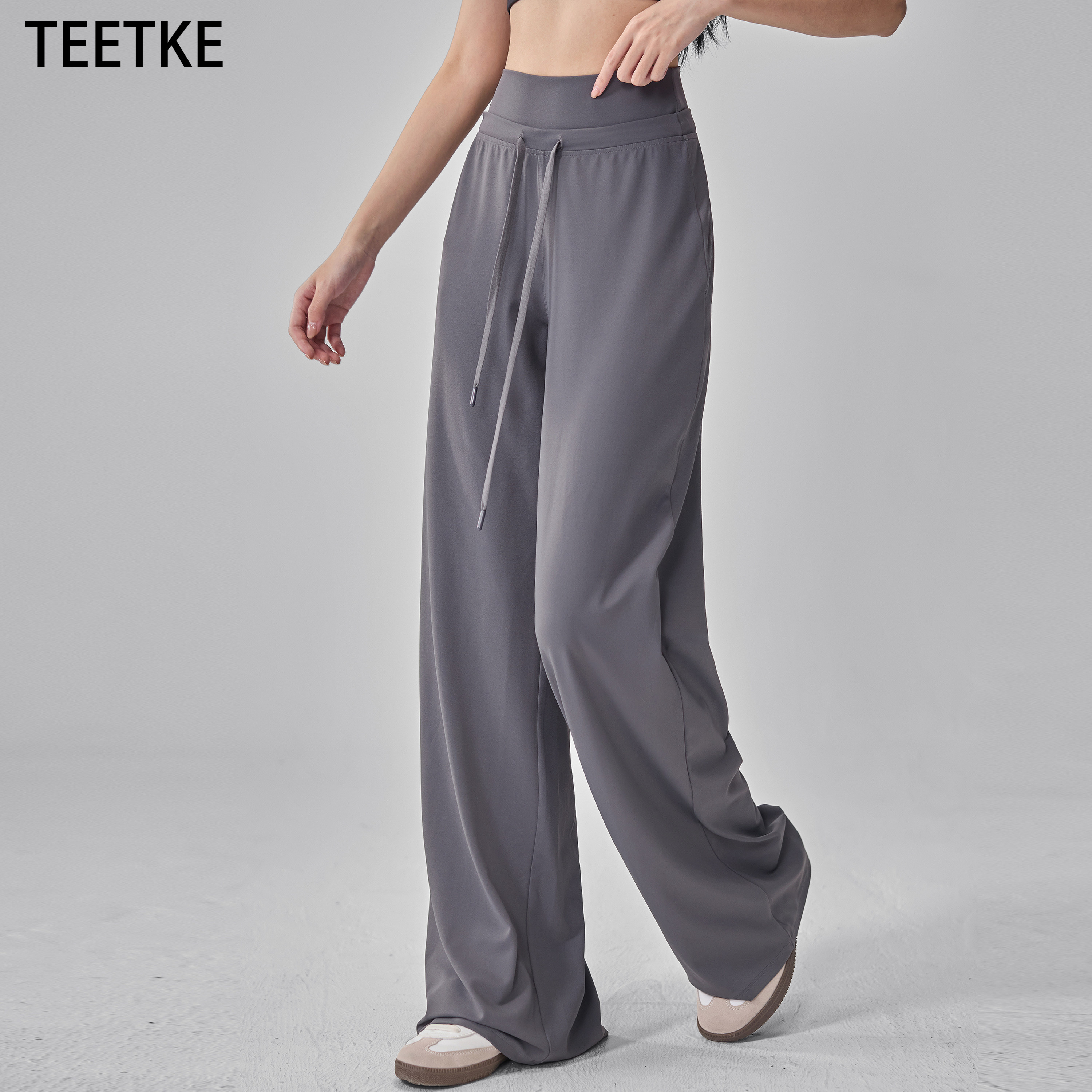 TEETKE垂感显瘦运动裤女宽松直筒外穿跑步训练阔腿长裤瑜伽健身裤,运动服/休闲服装,运动长裤,淘宝优惠券,粉丝福利购,淘宝优惠卷