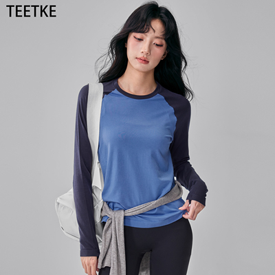 TEETKE美利奴羊毛撞色运动上衣