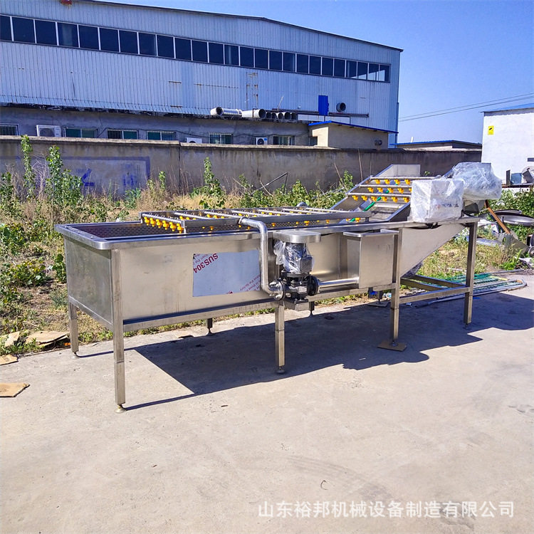 裕邦果蔬清洗流水线 不锈钢气泡清洗机 商用土豆山药白菜洗菜机